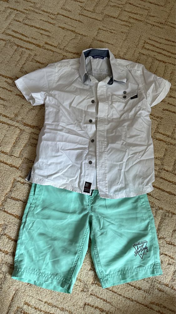 Літні речі для хлопчика 110-116 см, футболка, шорти, майка, теніска