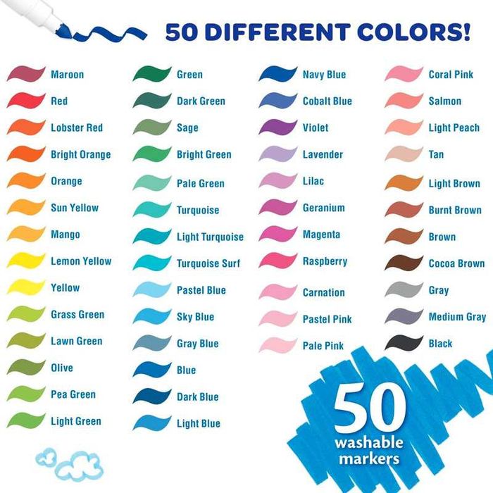 Crayola Super Tips - 50 Canetas