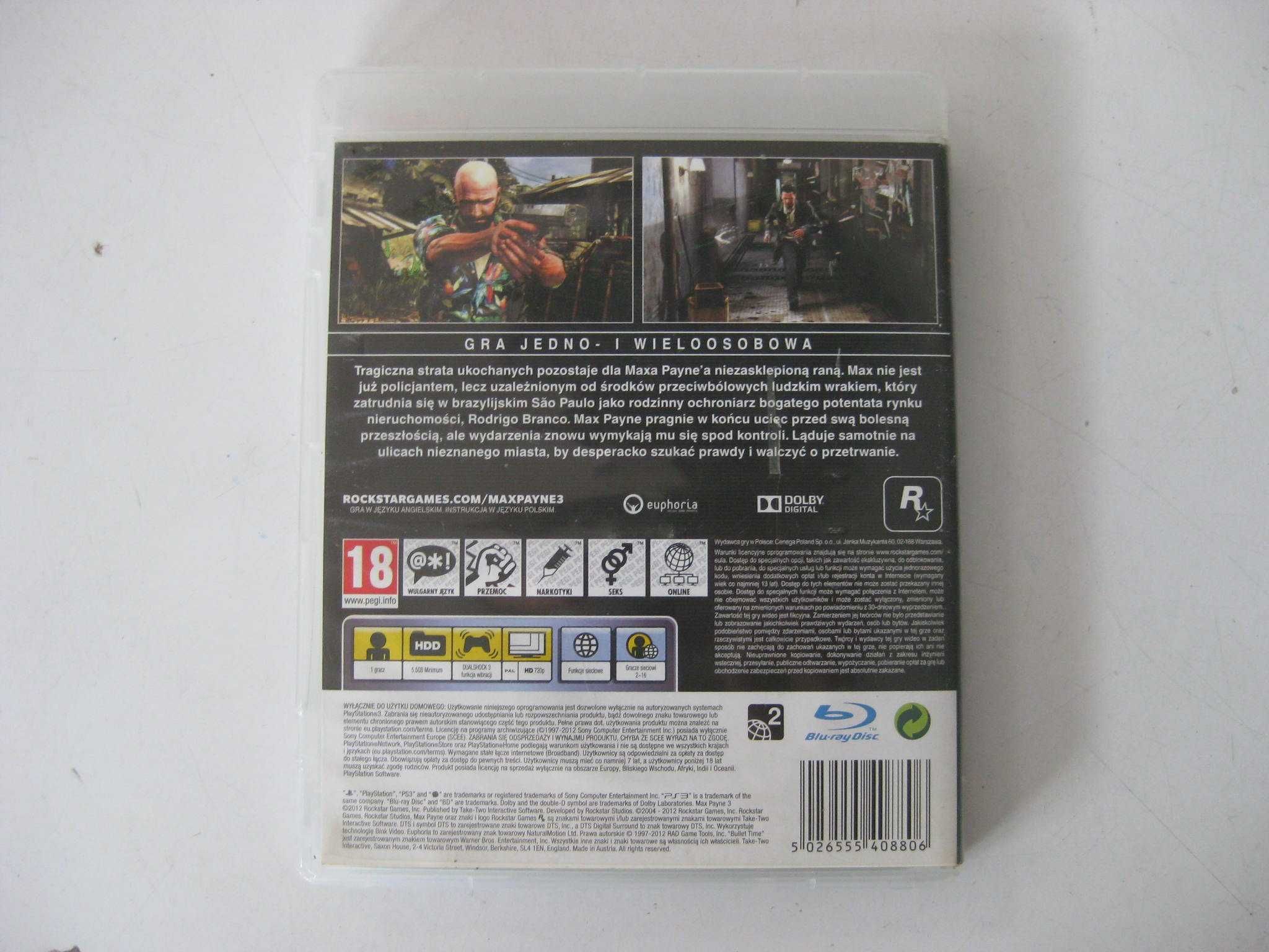 Gra na PS3 PlayStation 3 Max Payne 3