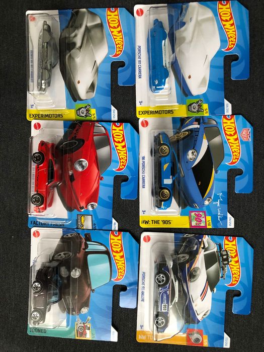 SET 6x Porsche 911 Carrera RS Rallye Turbo HotWheels Hot Wheels