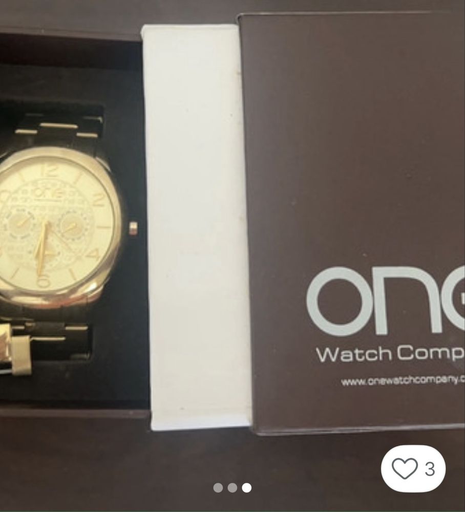 Relogio one doutado com caixa original