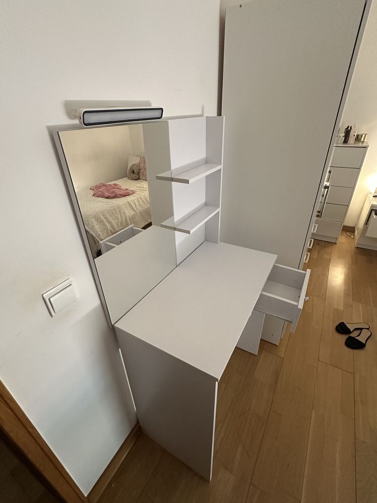 Toucador em aglomerado 75x40x141 cm branco