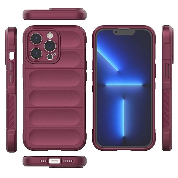 Etui Magic Shield Case Braders do iPhone 13 Pro burgundowy