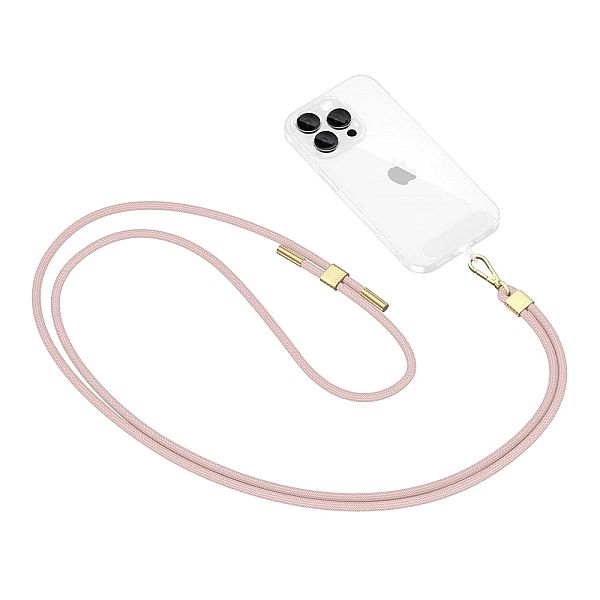 Tech-Protect C2S Rope Crossbody Strap Baby Pink/Gold
