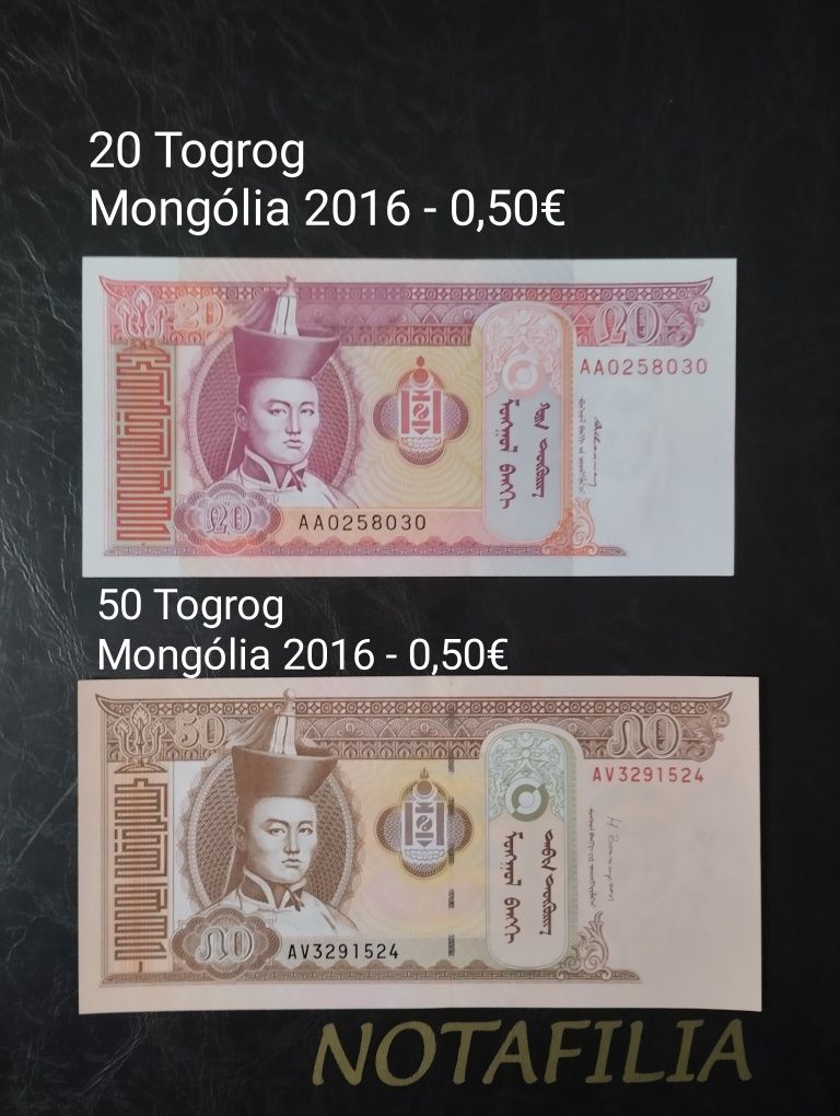 Notas estrangeiras, Ásia