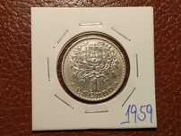 350 Portugal - moeda de 1 escudo de 1959 (alpaca)