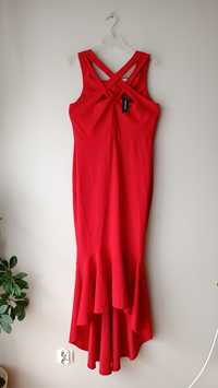 Czerwona sukienka Hiszpanka długa
