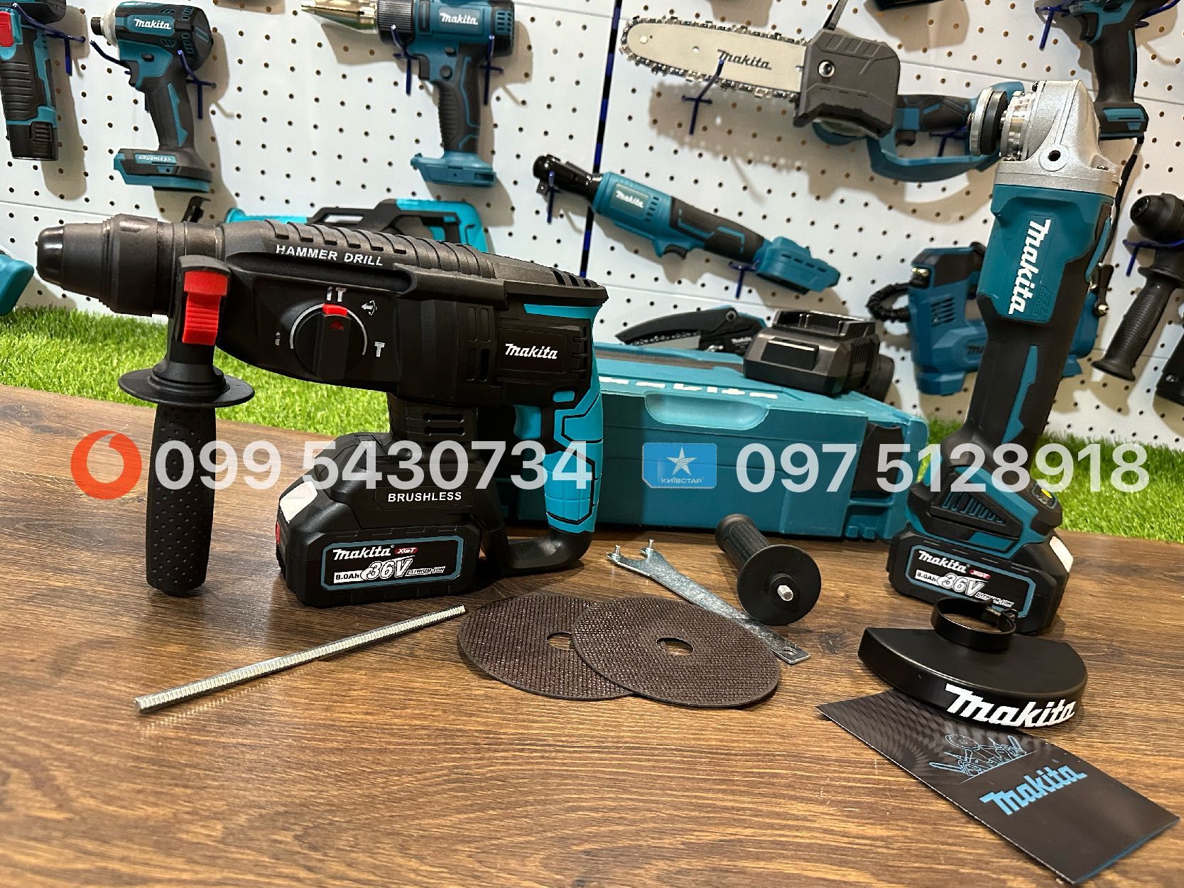 Набір 2в1 Makita Болгарка Makita DGA504 Перфератор DHR202BL 36V 8Ah