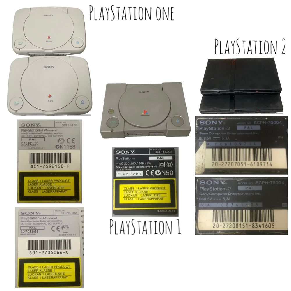 5 Consolas Playstation ONE / PS1 / PS2 (Oferta PS3 Compor/Peças)