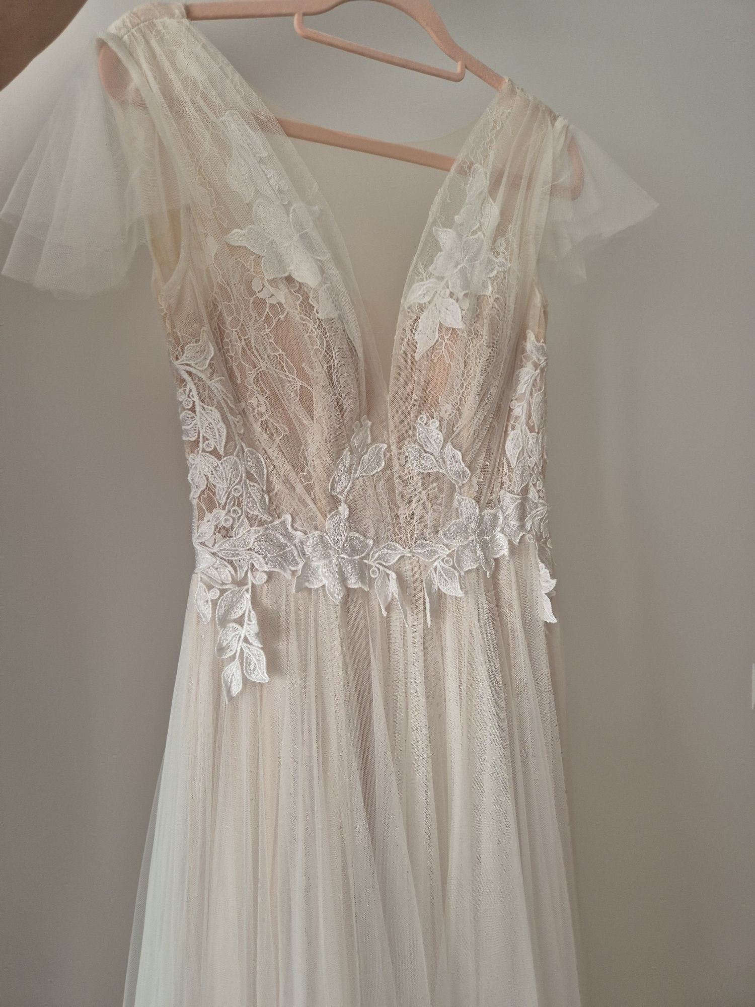 Suknia ślubna Bamako rustykalna/boho S/M
