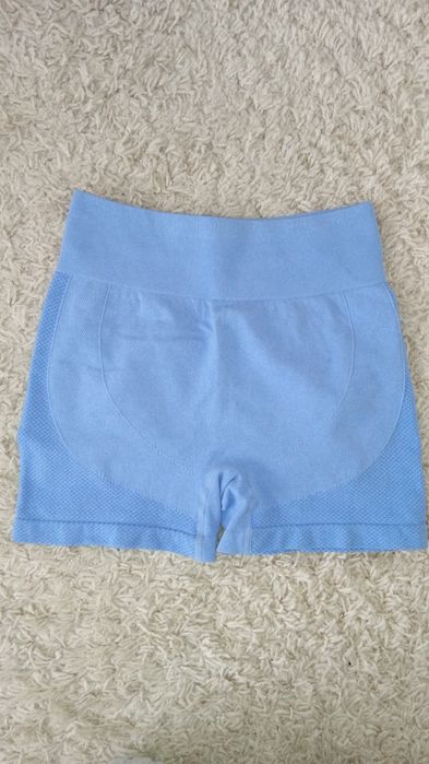 Legginsy krótkie niebieskie