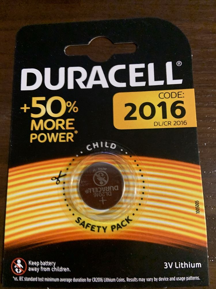 Bateria litowa DURACELL CR 2016 DL ECR 3V - 5 sztuk