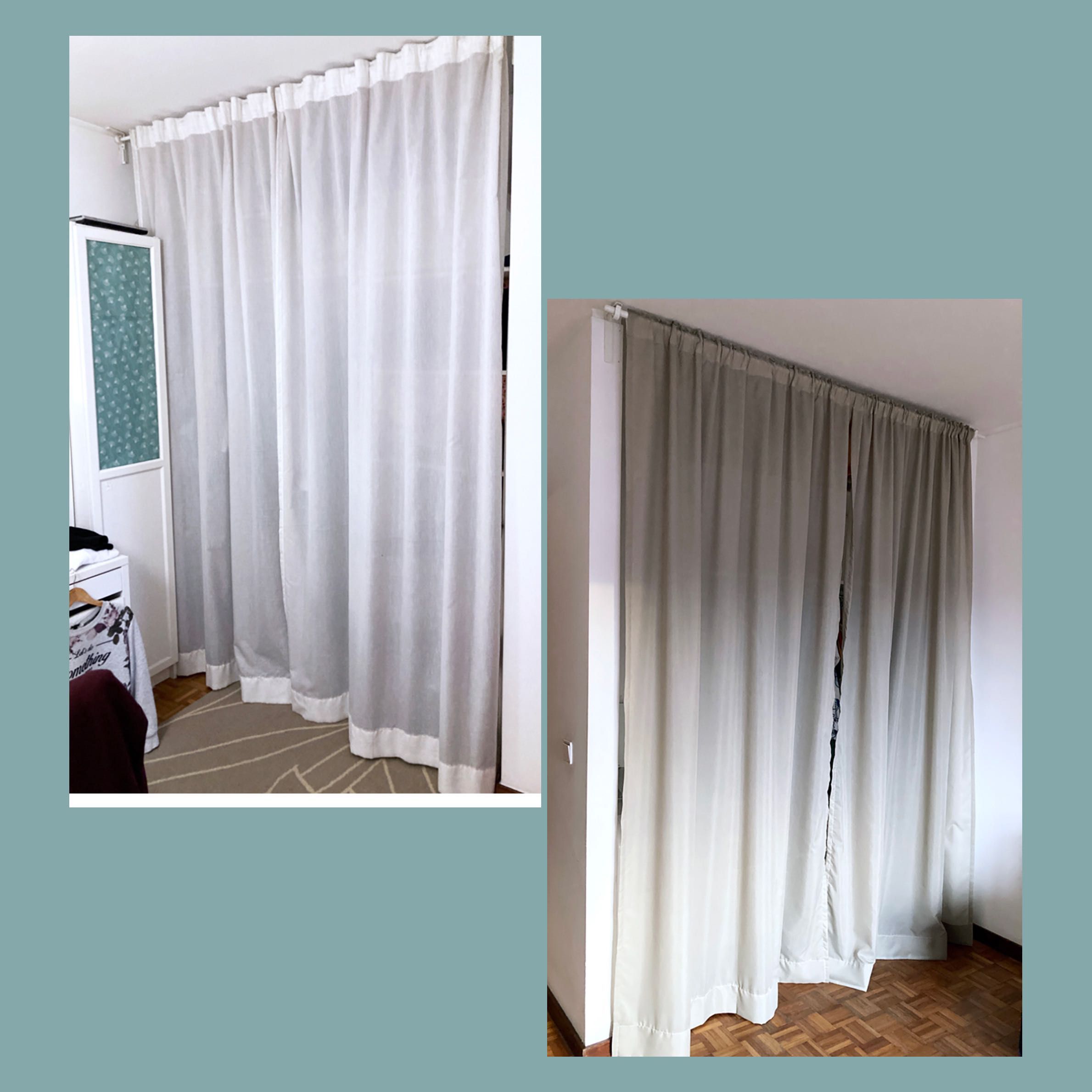 Cortinas/cortinados + varões IKEA