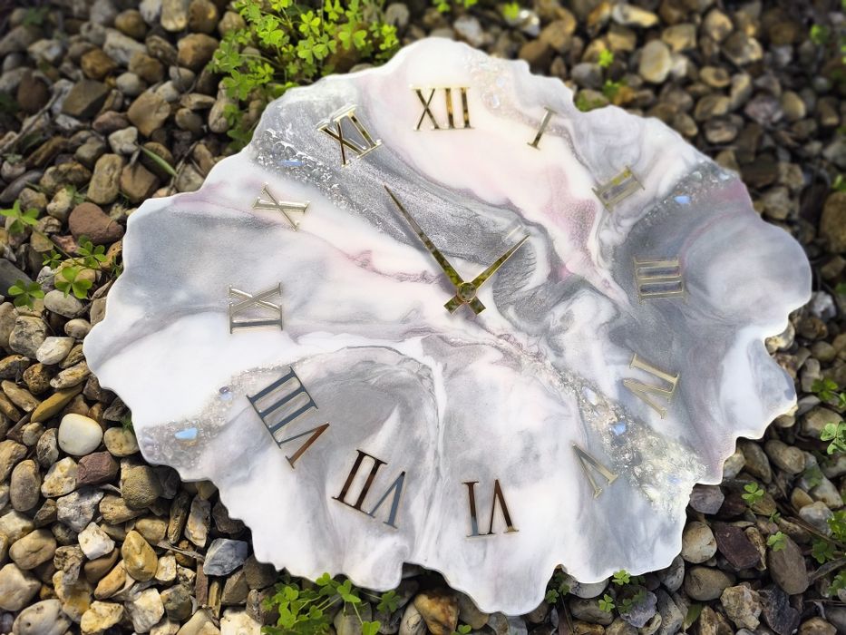 Epóxi relógio de parede Geoda 45×50cm