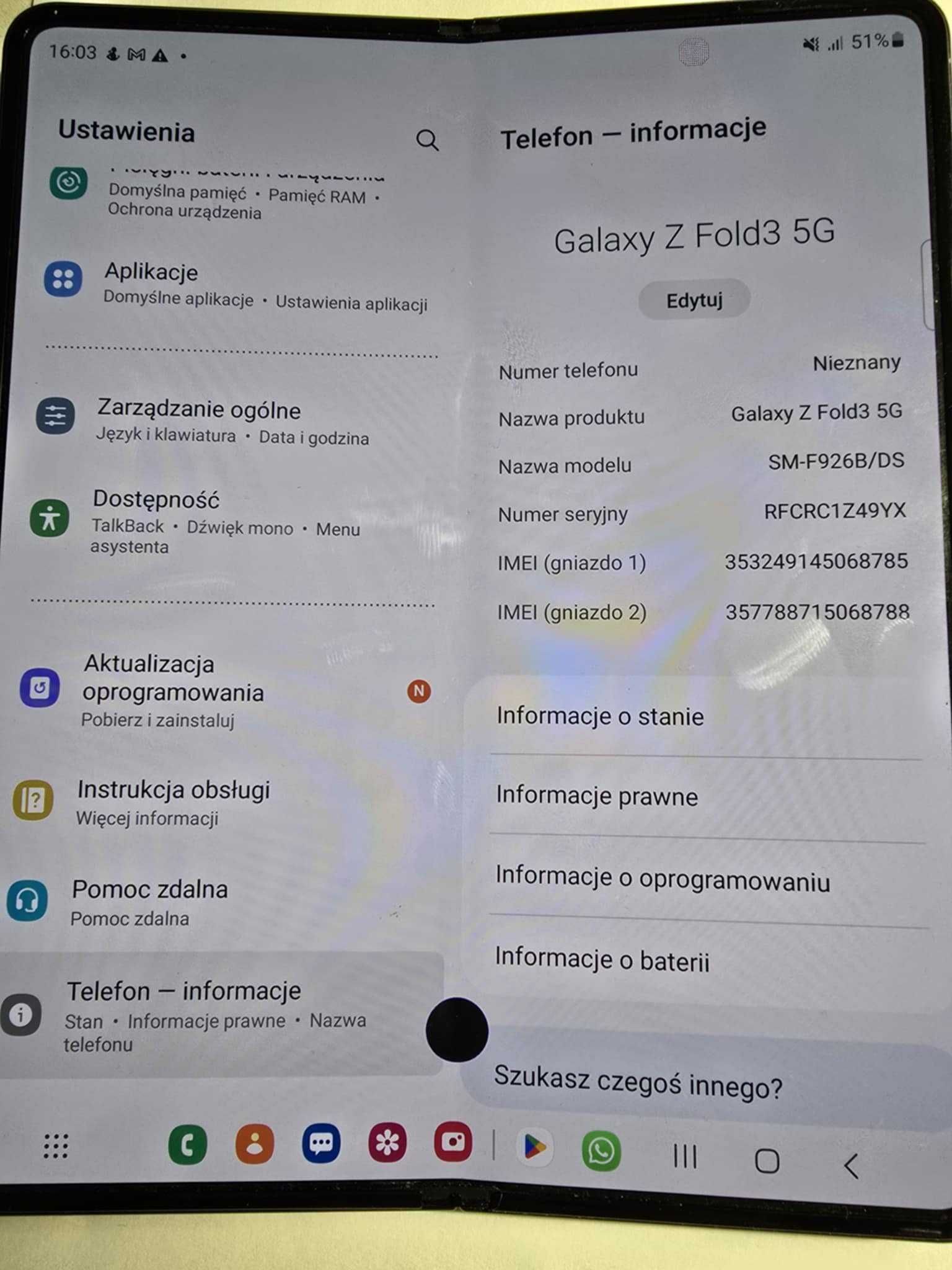 Samsung galaxy Z FOLD 3 5G