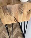 Konsola RUSTIC dębowa 80cm x 30cm x 91cm LITE DREWNO