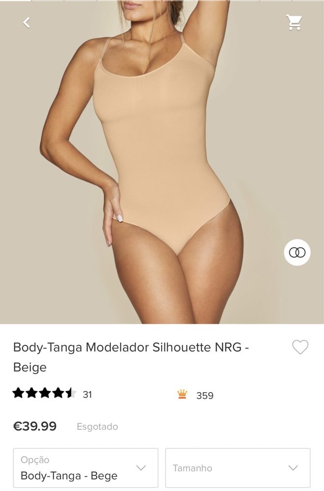 PROZIS - Body tanga modelador silhouette nrg beige