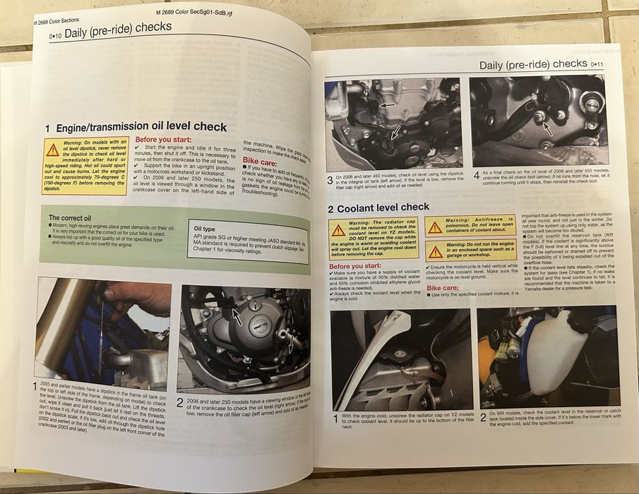 Serwisówka, instrukcja napraw Yamaha YZ WR 250 i 450 4T 98-08r