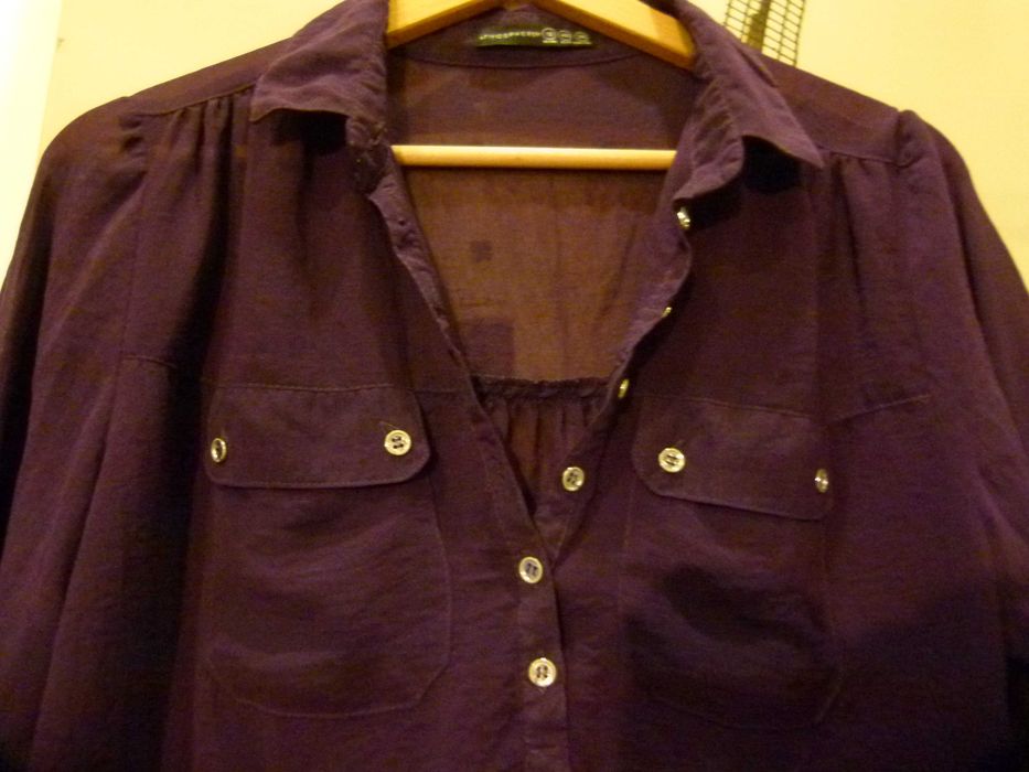 Primark Atmosphere bluzka koszulowa koszula fioletowa mgiełka roz 38 M