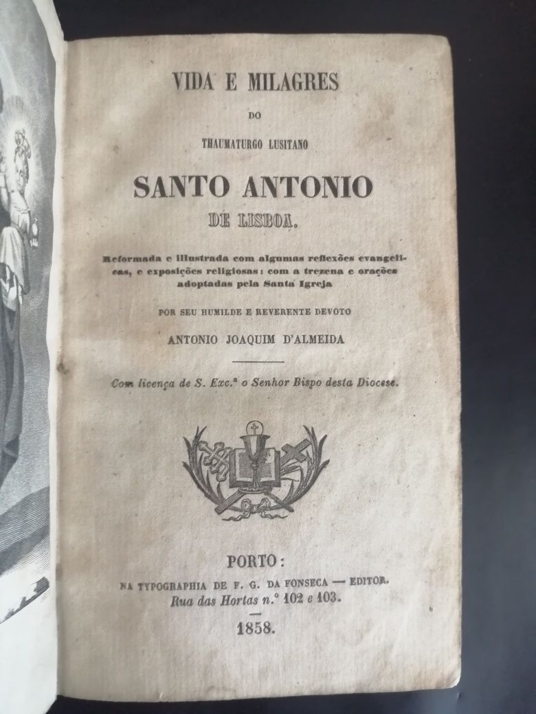 Vida e Milagres de Santo António - 1858