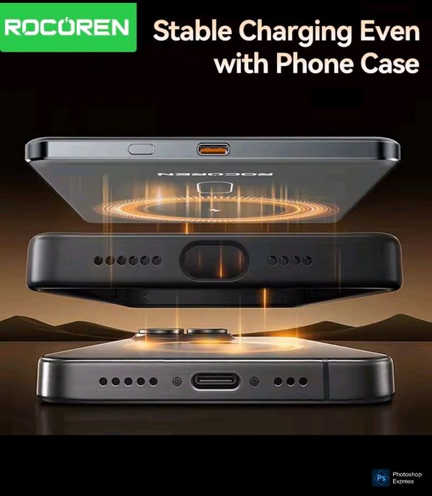 Якісний Павербанк (powerbank) відомого виробника Rocoren 5000mAh MagS