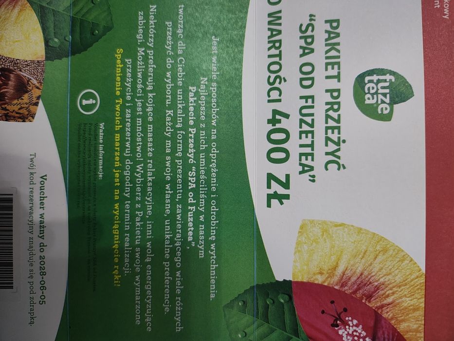 Wyjątkowy prezent voucher 400 pln