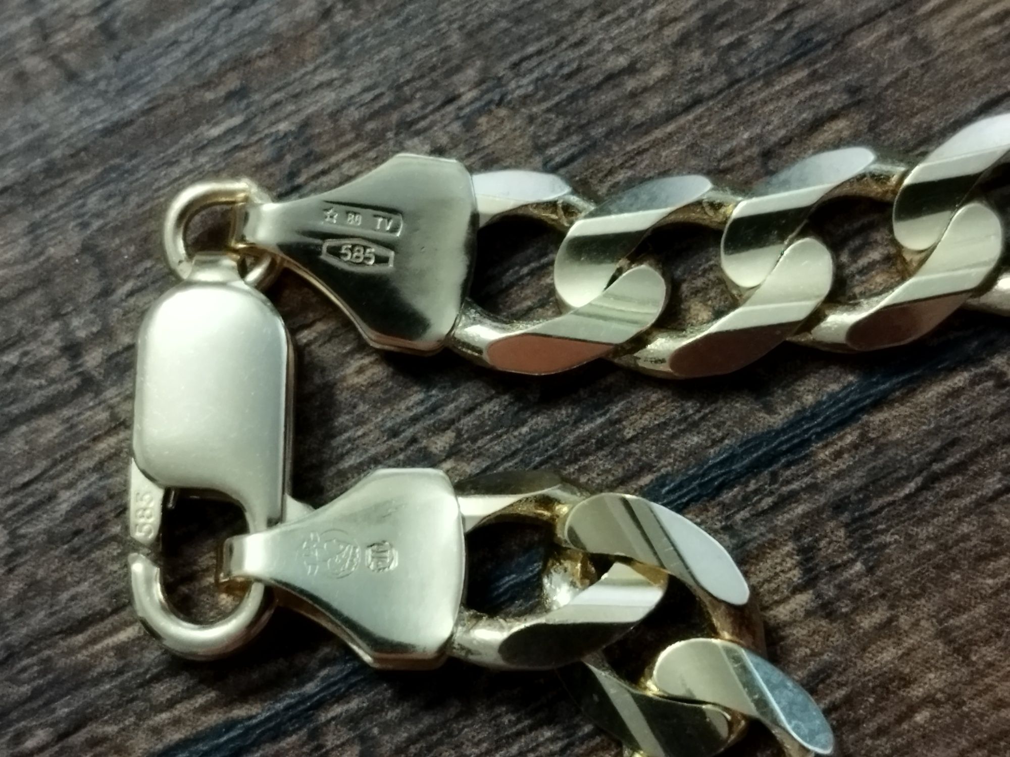 Nowa piękna złota bransoletka 585 14k 15.12gr 21.5cm unikat!!