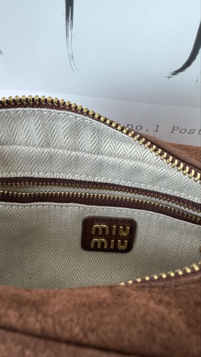 Torebka Miu Miu – brązowa zamszowa, nowa