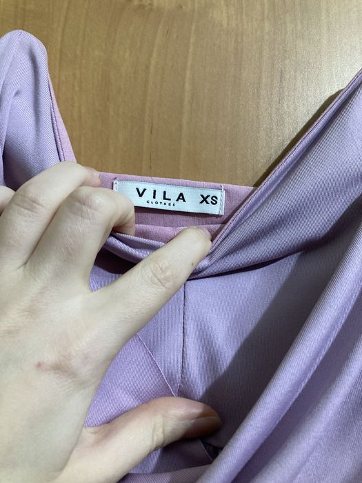 Liliowa wrzosowa sukienka Vila Clothes XS