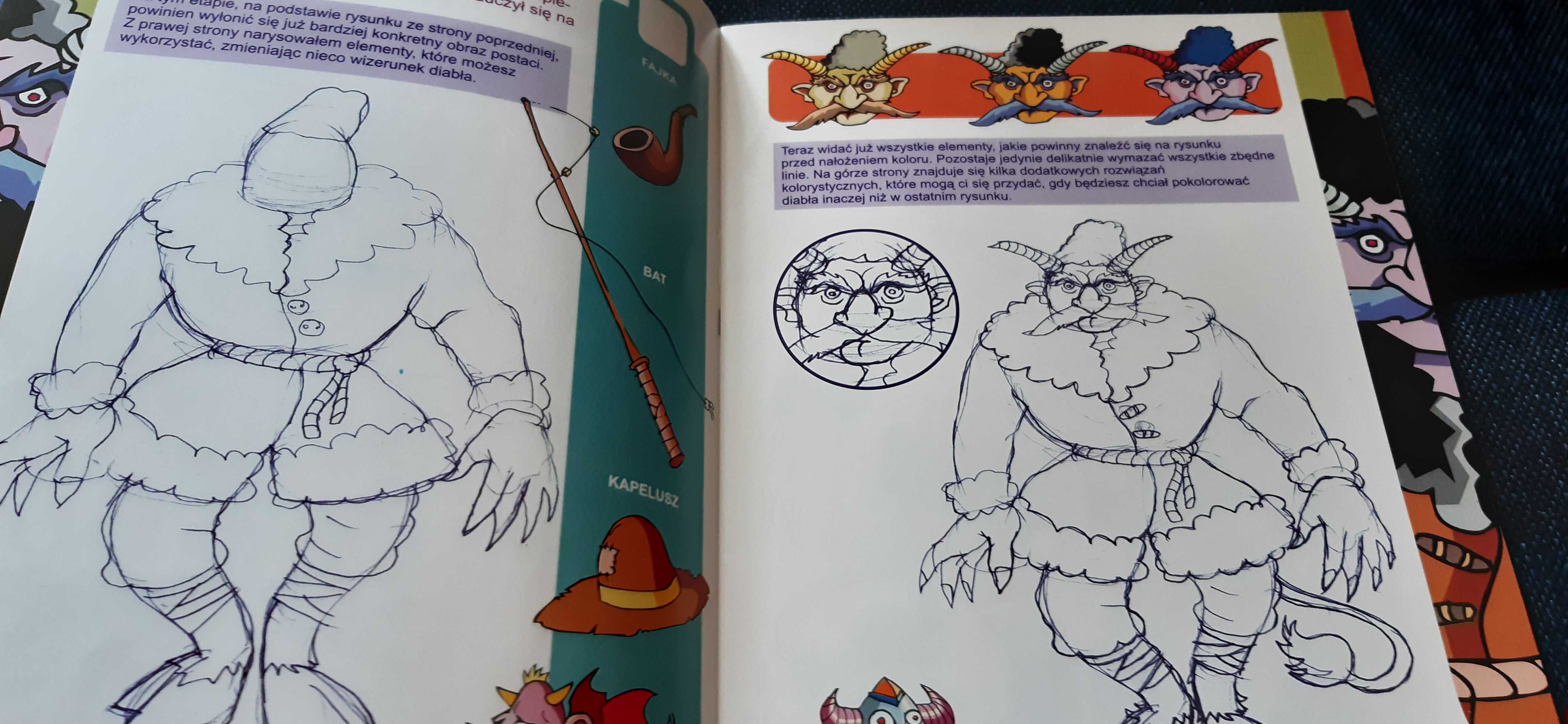książka do nauki rysowania dla dzieci moje hobby, diabły super stan