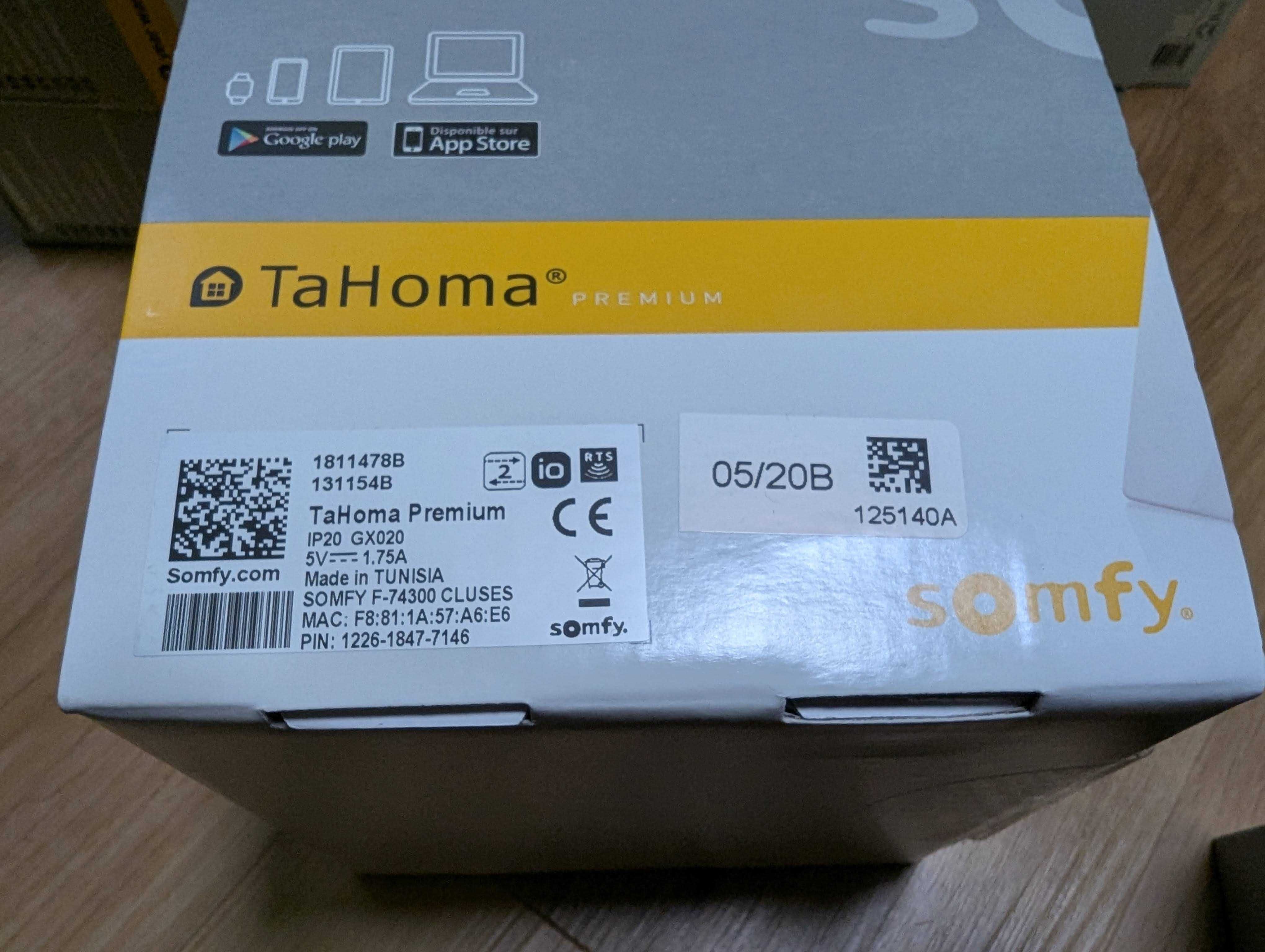 Smart Home Somfy Tahoma - zestaw termostat czujnik dymu okna