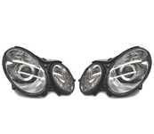FARÓIS OPTICAS XENON MERCEDES W211 E CLASSE 02-06
