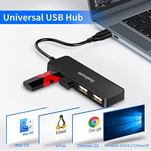 Ultra cienki 4-portowy hub USB