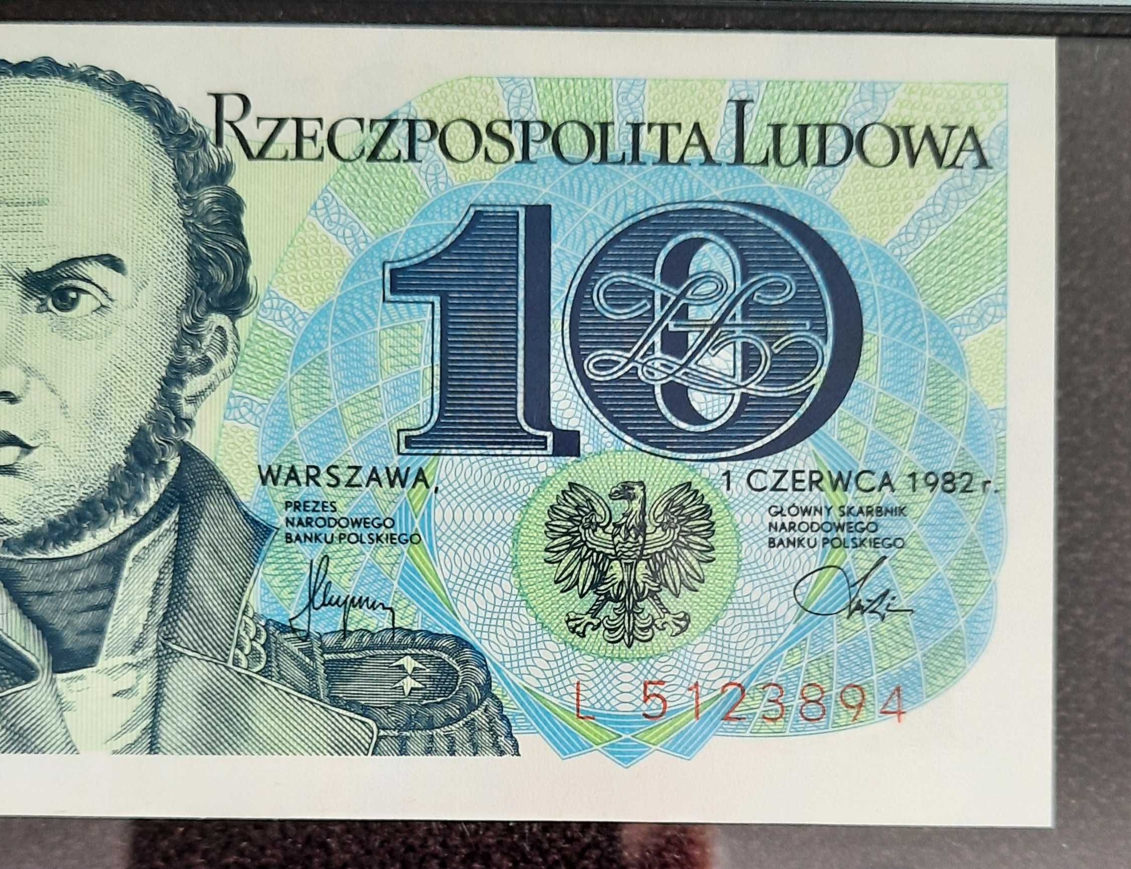 Banknot 10 zł ser. L 512. PMG 67 1882 r Józef Bem