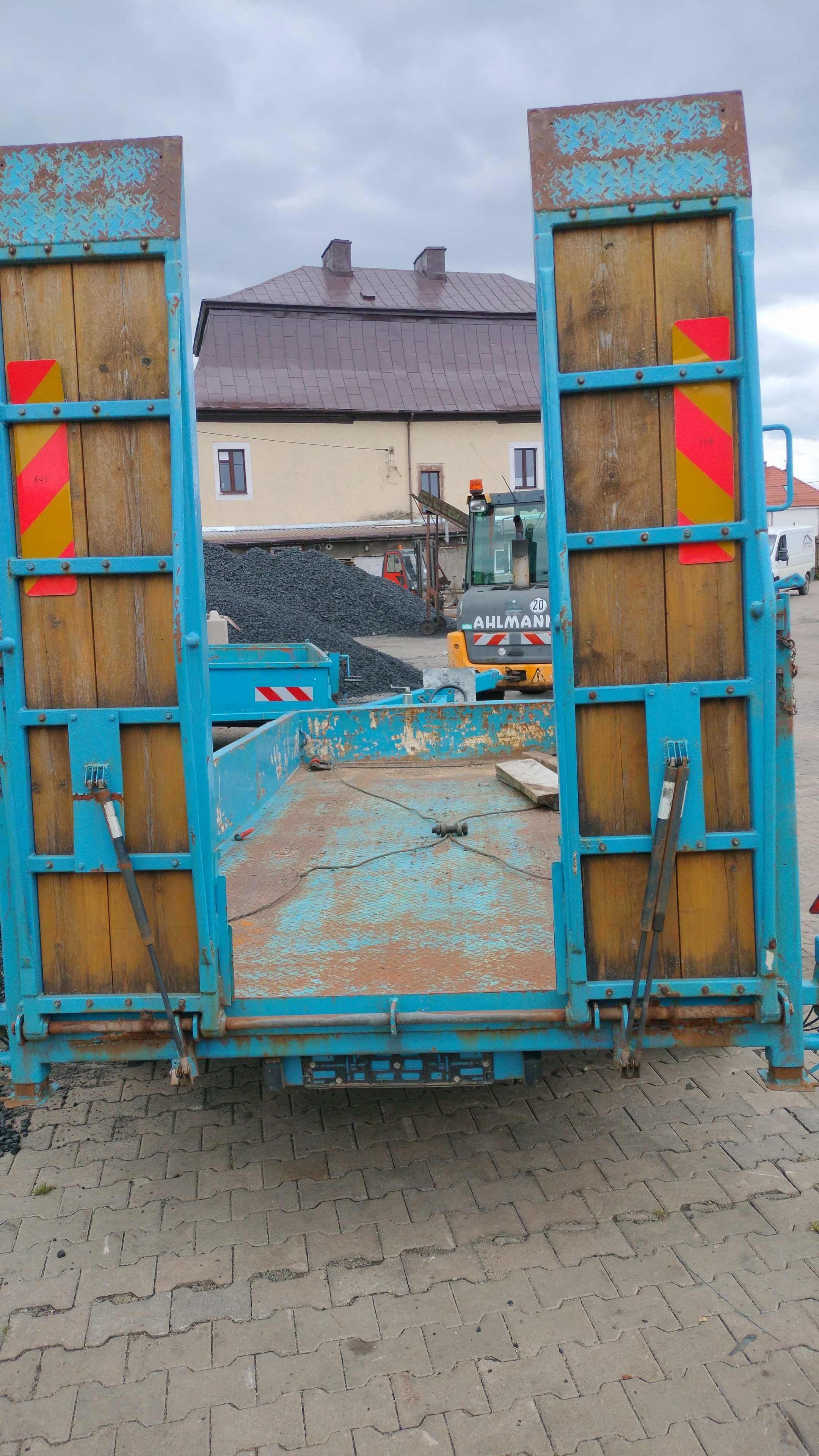 Przyczepa Tandem Blomenrohr niskopodwoziowa pod koparki faktura VAT