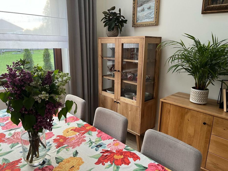 Witryna dębowa witrynka biblioteczka komoda