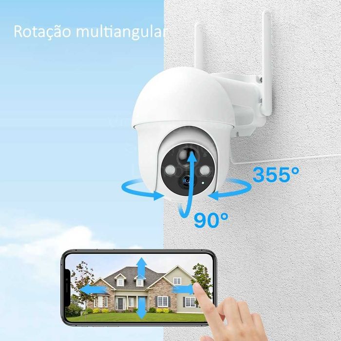 Câmara de vigilância 3MP/sem fios/visão noturna COR/DETECÇÃO MOVIMENTO
