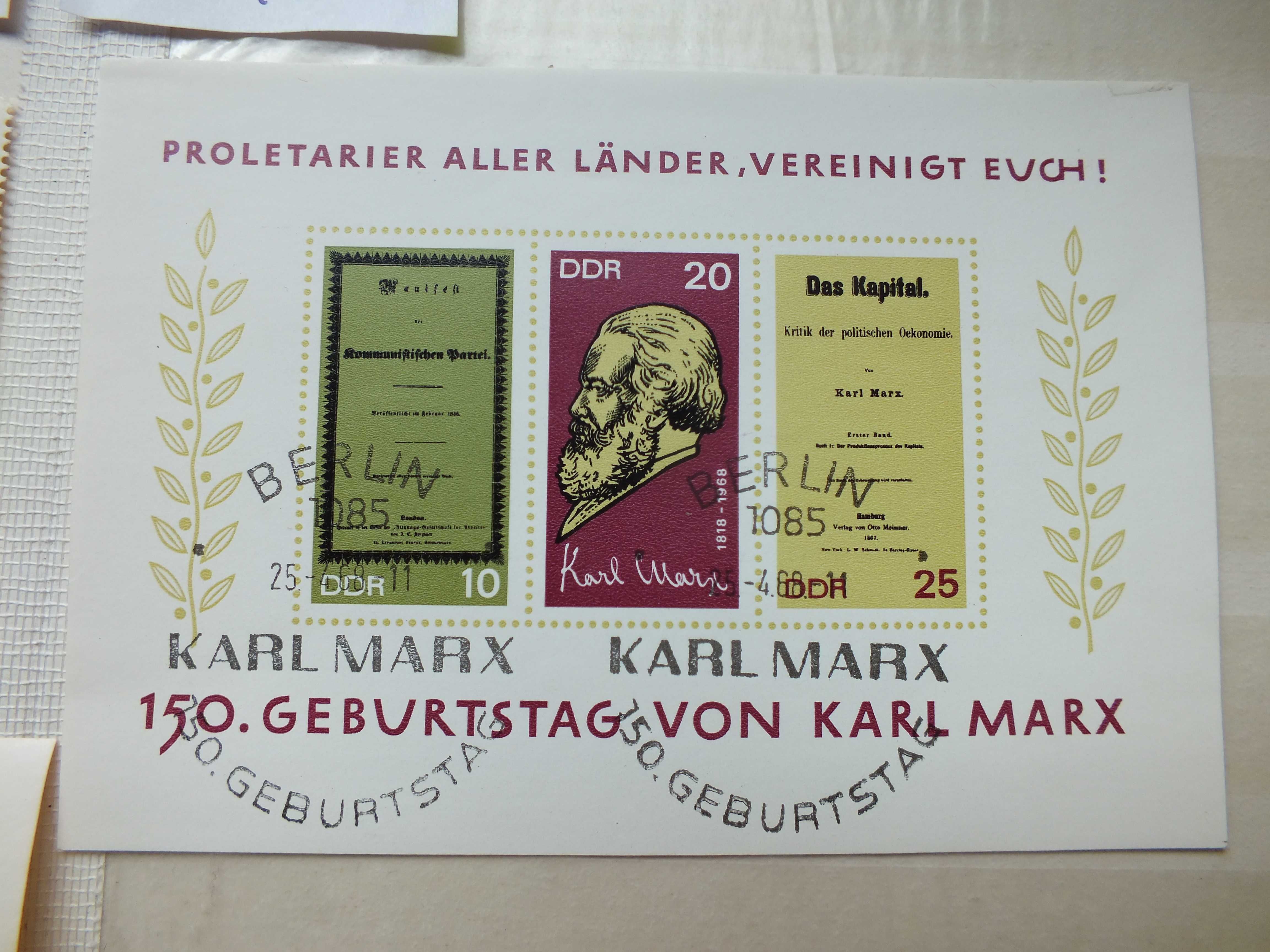 znaczki Mi1365 Blok 27 DDR 1968r. Niemcy NRD kasownik okolicznościowy