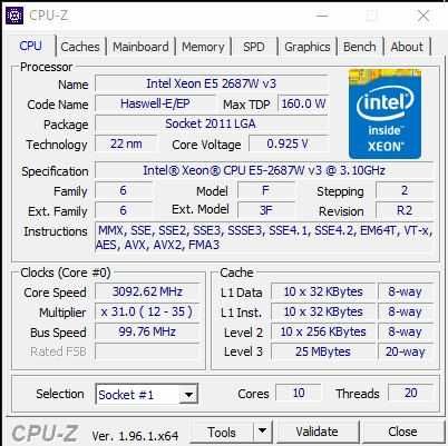 Сервер Dell Precision Tower 7810 / Intel Xeon E5 2687 W V3