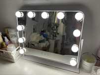 Lustro z lampkami led