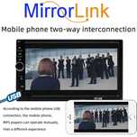 2 DIN Auto Radio Carro Touch Mirror Link Bluetooth c/ Camera