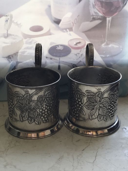 Подстаканники из СССР.Мельхиор.