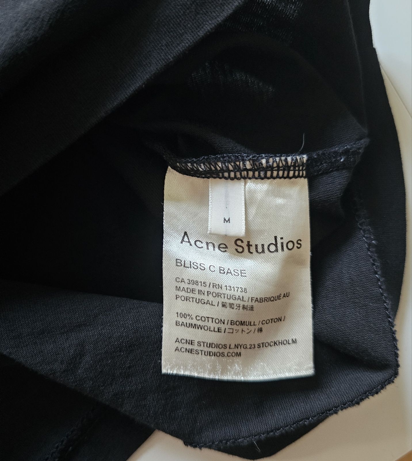 Acne Studios Bliss C Base koszulka damska M czarna basic gładka T-shir
