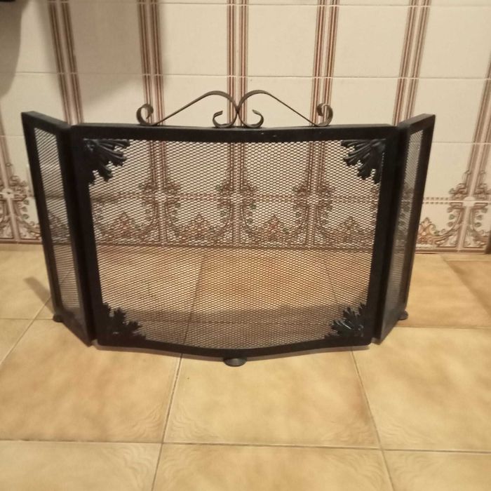 proteção lareira ferro como nova