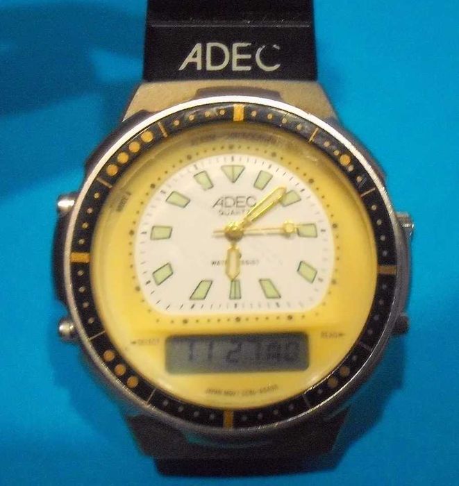 Adec by Citizen Chronograph Watch, Rare Citizen Chronograph 1990s