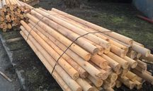Palisada Bale Toczone Kołki Sosnowe Drągi Tyczki Słupki 2,6m Brutto