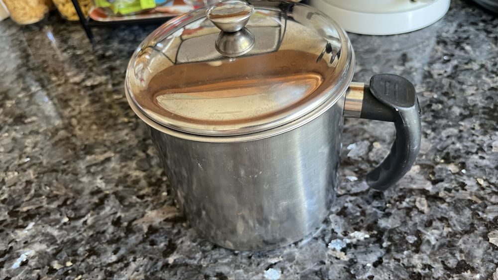 Filtro de alumínio para café ou cevada com tampa e pega
