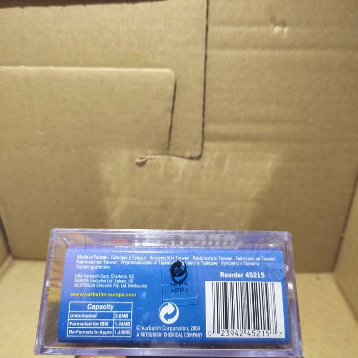 Dyskietki Verbatim MF2HD Nowe Box Folia