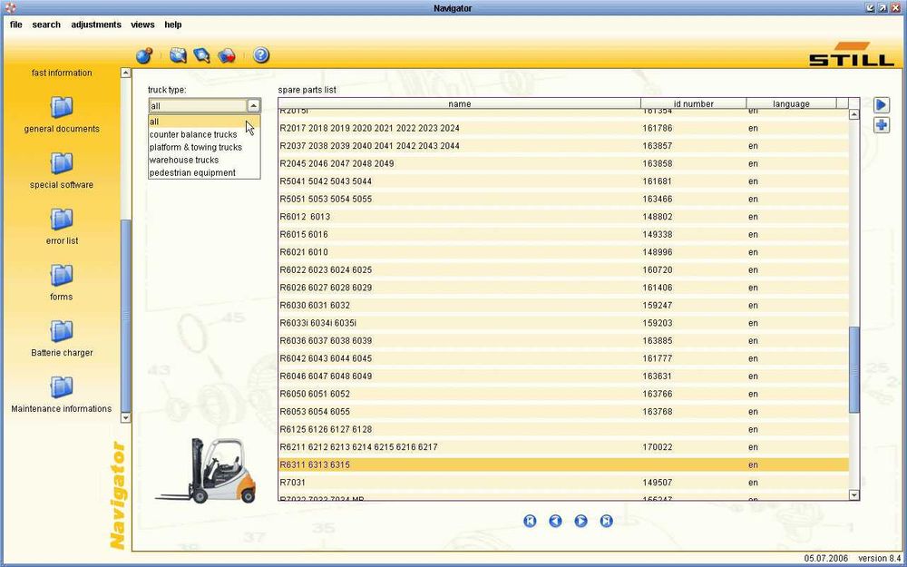 WÓZKI WIDŁOWE Zestaw Diagnostyczny Still jak Linde Toyota Komatsu