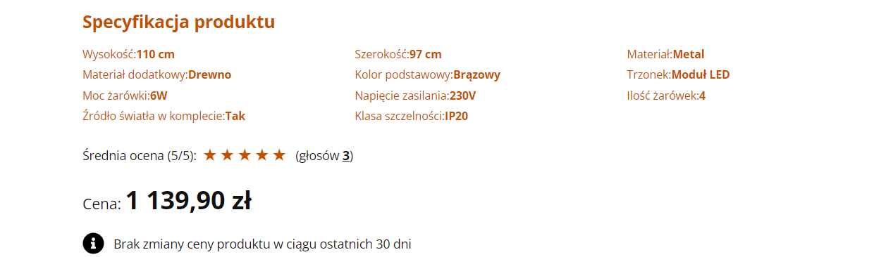 Nowa lampa zwis listwa nad wyspę